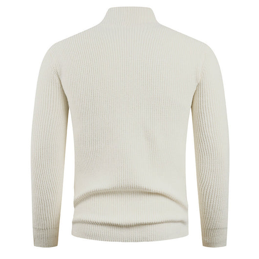 Suéter Casual para Hombre con Cuello Mao y Botones Sesgados - Image 12
