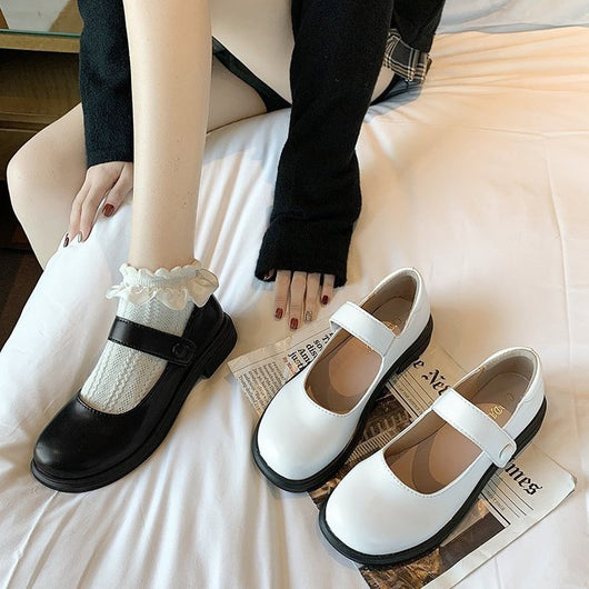 Zapatos Mary Jane Planos Estilo Universitario para Mujer