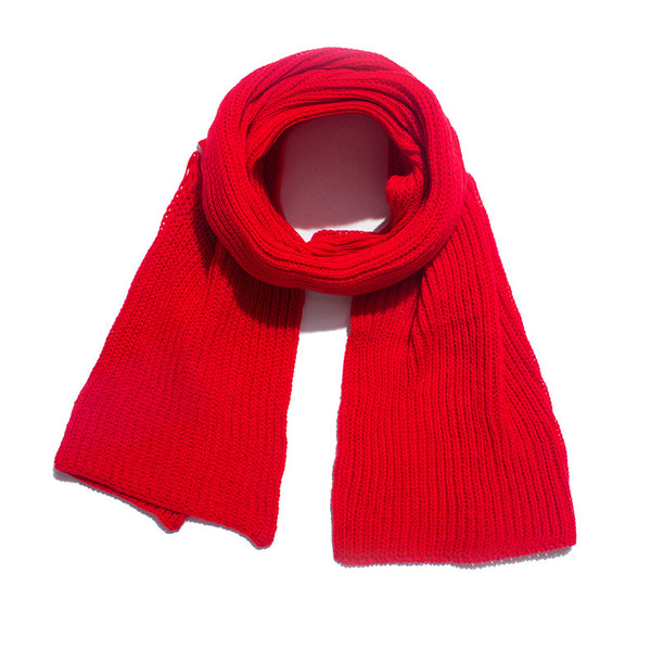 Bufanda de Lana Acrílica Coreana Colores Sólidos para Otoño e Invierno - Image 6