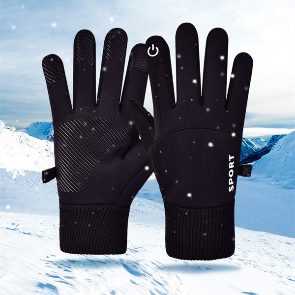Guantes de Ciclismo para Hombre con Forro Polar para Pantalla Táctil y Conducción