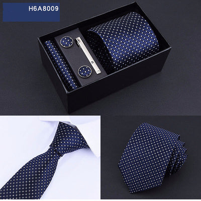 Corbata Ejecutiva Rayas Azul y Negro 8cm - Image 32