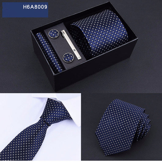 Corbata Ejecutiva Rayas Azul y Negro 8cm - Image 32