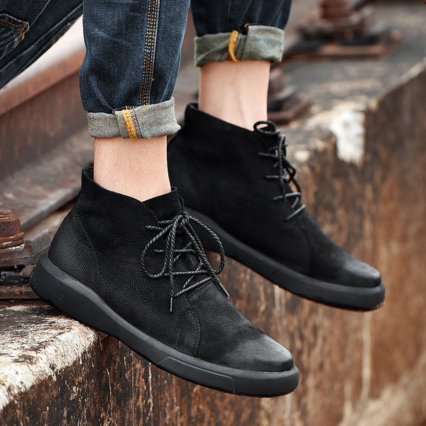 Zapatos de Cuero Genuino Estilo Británico
