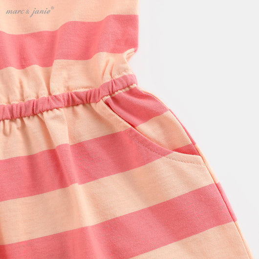 Vestido a Rayas de Manga Corta para Niña - Image 8