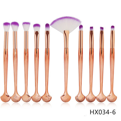 Set de Brochas de Maquillaje Shell - Cerdas Púrpura - Image 8