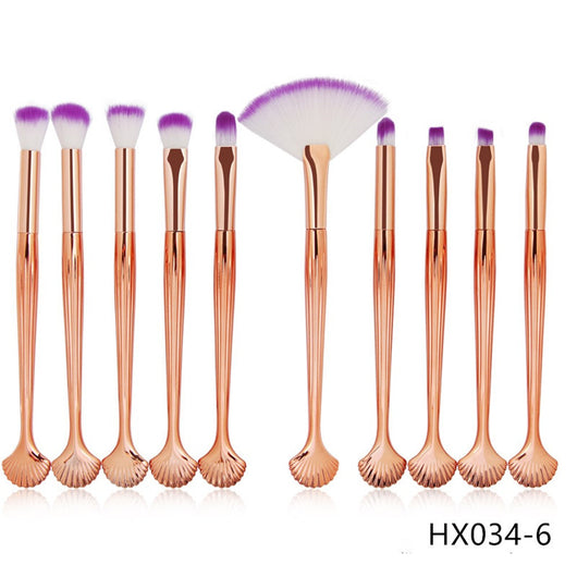 Set de Brochas de Maquillaje Shell - Cerdas Púrpura - Image 8