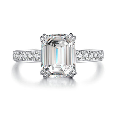 Anillo de Diamante Corte Pagoda para Novia - Image 4