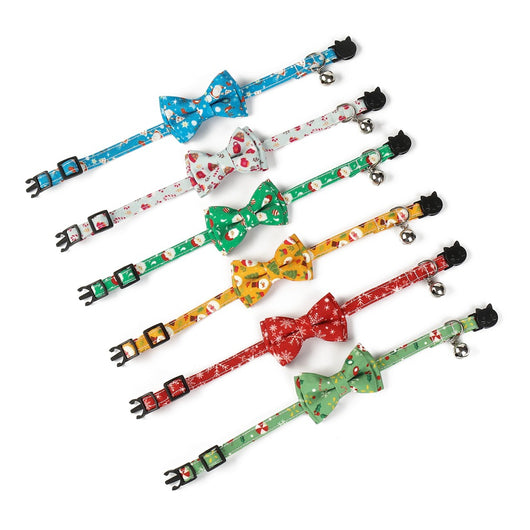 Collar Navideño con Moño para Perro - Regalo Festivo