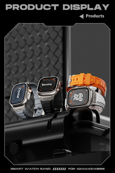 Correa Elástica de Silicona con Hebilla Metálica Plegable para iWatch 1-9 - Image 11