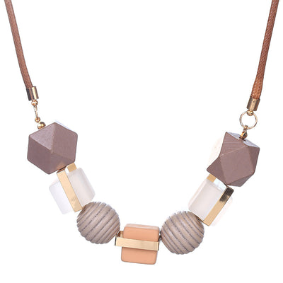 Collar Colgante de Madera Colorida - Image 18