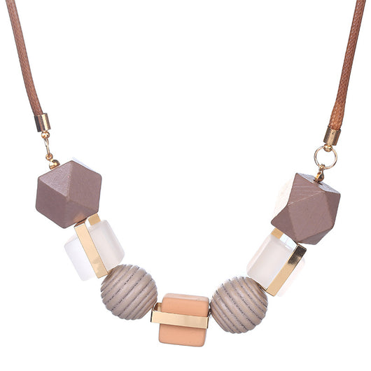 Collar Colgante de Madera Colorida - Image 18