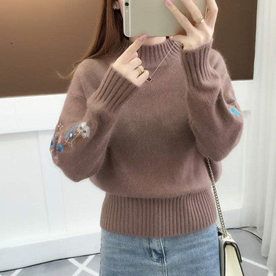Blusa Manga Larga Cuello Alto con Bordado en Hilo - Image 6