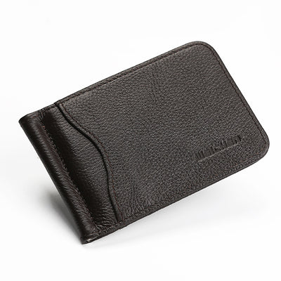 Billetera Casual Delgada para Hombre con Clip de Metal y Cuero PU Grabado - Image 8