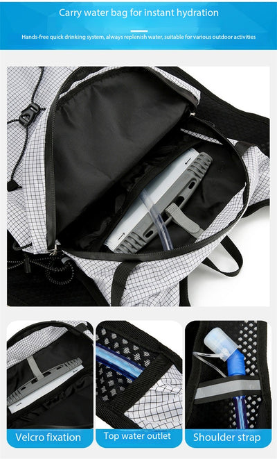 Mochila de Senderismo AZELA con Patrón Grid, Ligera y Transpirable para Trail Running y Camping - Image 22