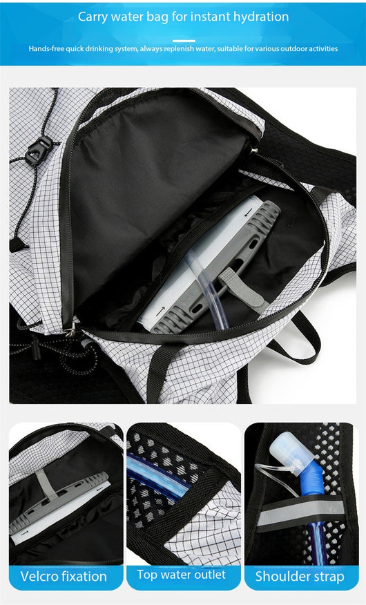 Mochila de Senderismo AZELA con Patrón Grid, Ligera y Transpirable para Trail Running y Camping - Image 22