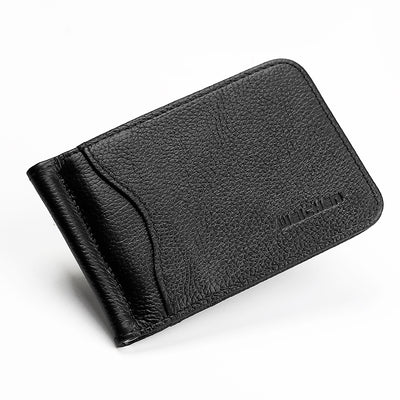 Billetera Casual Delgada para Hombre con Clip de Metal y Cuero PU Grabado - Image 7