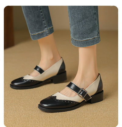 Zapatos de Cuero con Bloques de Color - Diseño Moderno y Versátil - Image 11