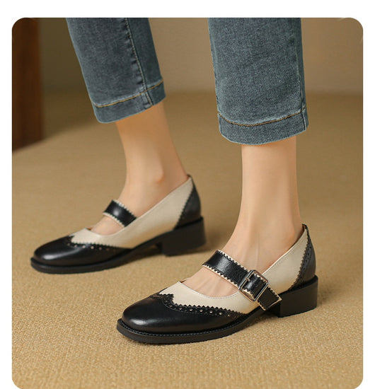 Zapatos de Cuero con Bloques de Color - Diseño Moderno y Versátil - Image 11