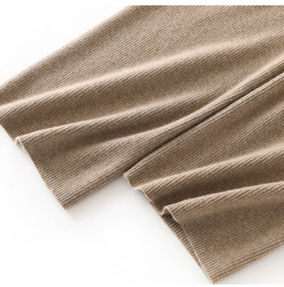 Pantalones de Lana Cintura Alta Relajados de Corte Recto - Image 33