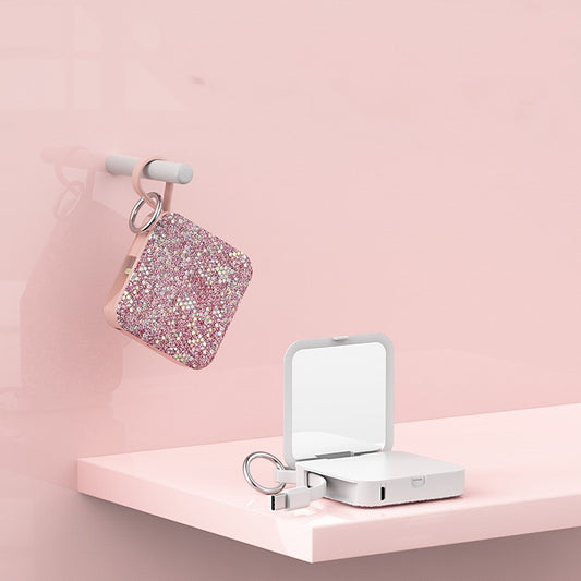 Llavero Powerbank con Espejo de Diamantes y Carga Rápida - Image 2