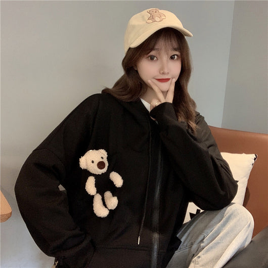 Sudadera con Cierre Estampado Oso - Image 7