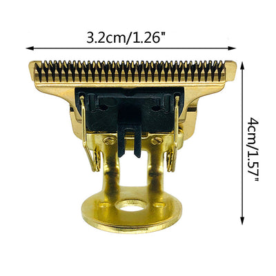 Two silver T9 shaver cutter heads, one front view and one back view, on a white background. - Image 8
