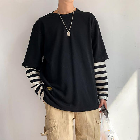 Sudadera de Dos Capas con Parches de Manga Larga - Image 10
