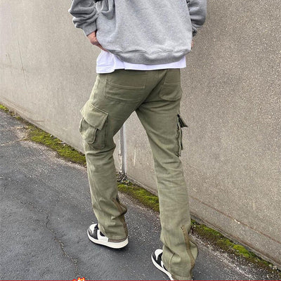 Pantalones Rectos Acampanados Micro para Hombre - Estilo Casual Urbano - Image 2