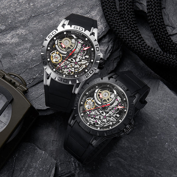 Reloj Mecánico Automático con Correa de Silicona