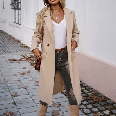 Abrigo Elegante con Cuello Solapa para Mujer Ejecutiva - Image 3