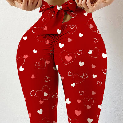 Blusa Estampada Mariposas y Corazones Melocotón con Textura Arrugada