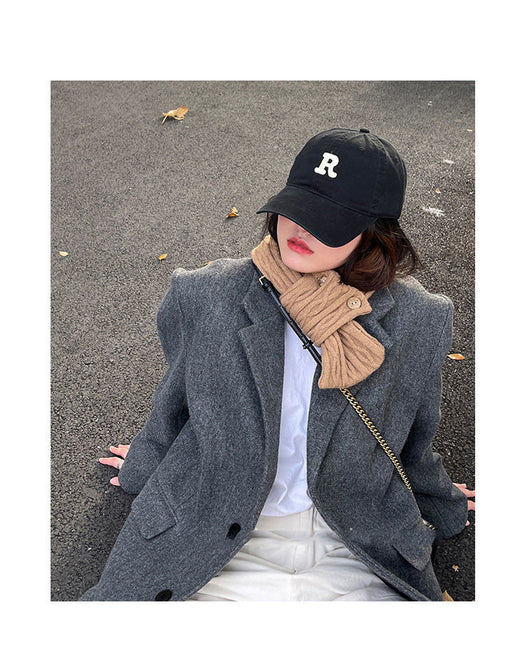 Pañuelo Liso Pequeño para Mujer - Estilo Coreano Otoño Invierno - Image 28