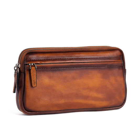 Billetera Vertical de Cuero Genuino Primera Capa Diseño Cuadrado para Hombre - Image 8