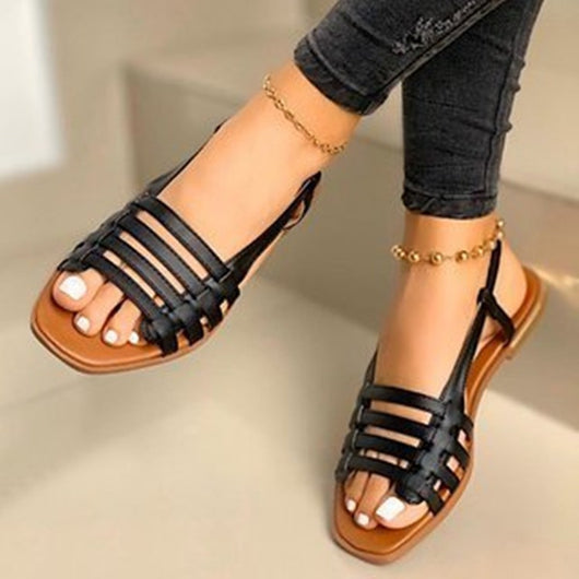 Sandalias Romanas Tejidas de Lino - Comodidad Casual para Todos los Días - Image 4