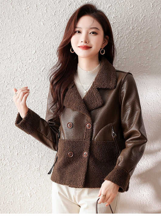 Abrigo de Piel Sintética Talla Grande Suelto para Invierno Mujer - Image 19