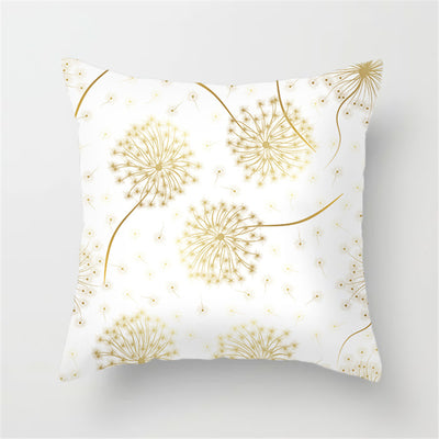 Almohada de Respaldo Flanela Dorada con Flores y Lentejuelas - Image 21