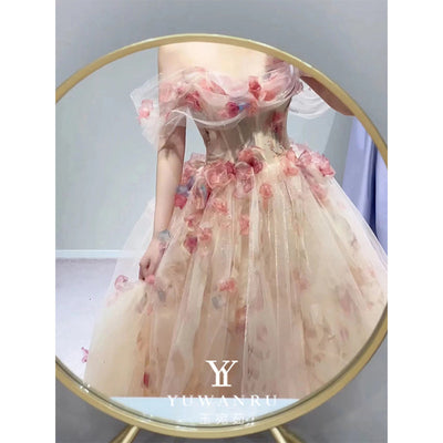 Vestido Rosa Elegante Hombros Descubiertos - Diseño Nupcial - Image 6