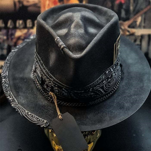 Gorro Vaquero Calavera de Peluche Artesanal