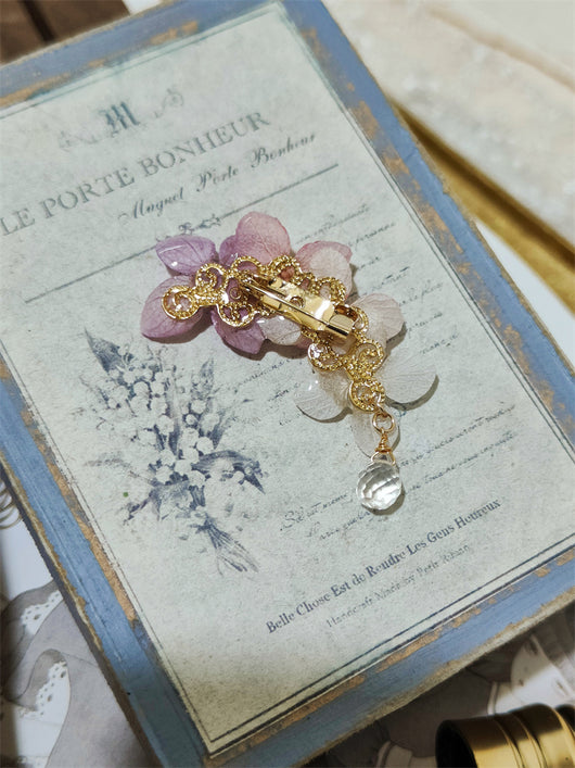 Broche Colgante de Hortensia Eterna en Cristal Blanco - Image 5