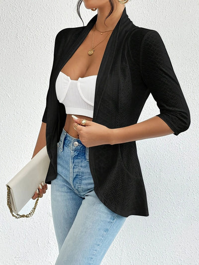 Cardigan Hueco Elegante para Mujer - Diseño Moderno Cruzado - Image 25
