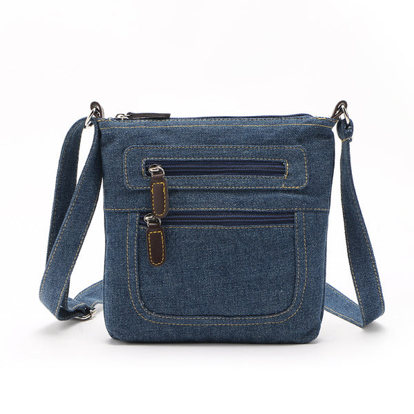 Bolsa de Mezclilla Casual para Mujer - Múltiples Bolsillos y Cierres - Image 5