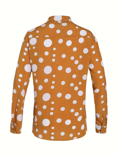 Camisa de Manga Larga con Lunares para Adolescentes y Hombres - Image 3