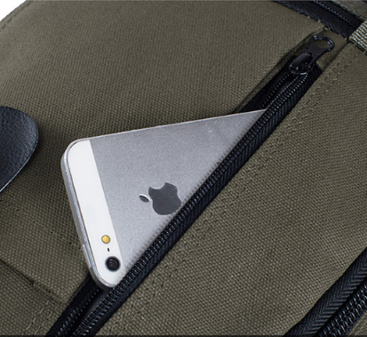 Mochila de Lona para Hombre - Bolsa Escolar Resistente - Image 9