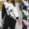 Playera para Mujer con Estampado 3D de Flores en Dobladillo
