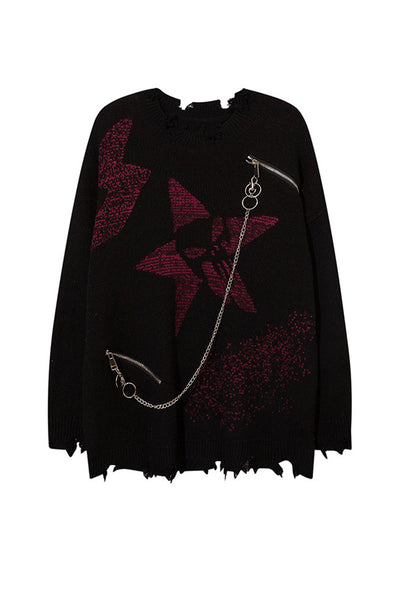 Suéter Desgarrado con Cierre para Mujer - Estilo Urbano - Image 3