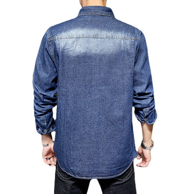 Chaqueta Denim Casual con Detalles de Herramientas - Estilo Moderno para Hombre - Image 2