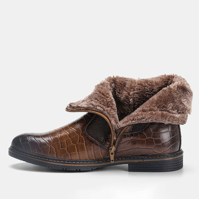 Zapatos Retro Plus de Ante Cálido para Hombre - Caña Alta - Image 3
