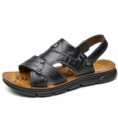 Sandalias Dual Cuero para Hombre - Comodidad Playa y Exterior - Image 4