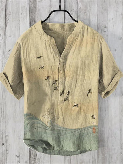 Playera Estampada 3D Textura Slub Suelta y Cómoda - Image 2