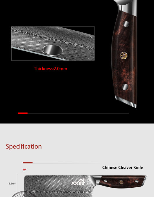 Cuchillo Damasco Profesional para Carnes y Frutas - Image 13